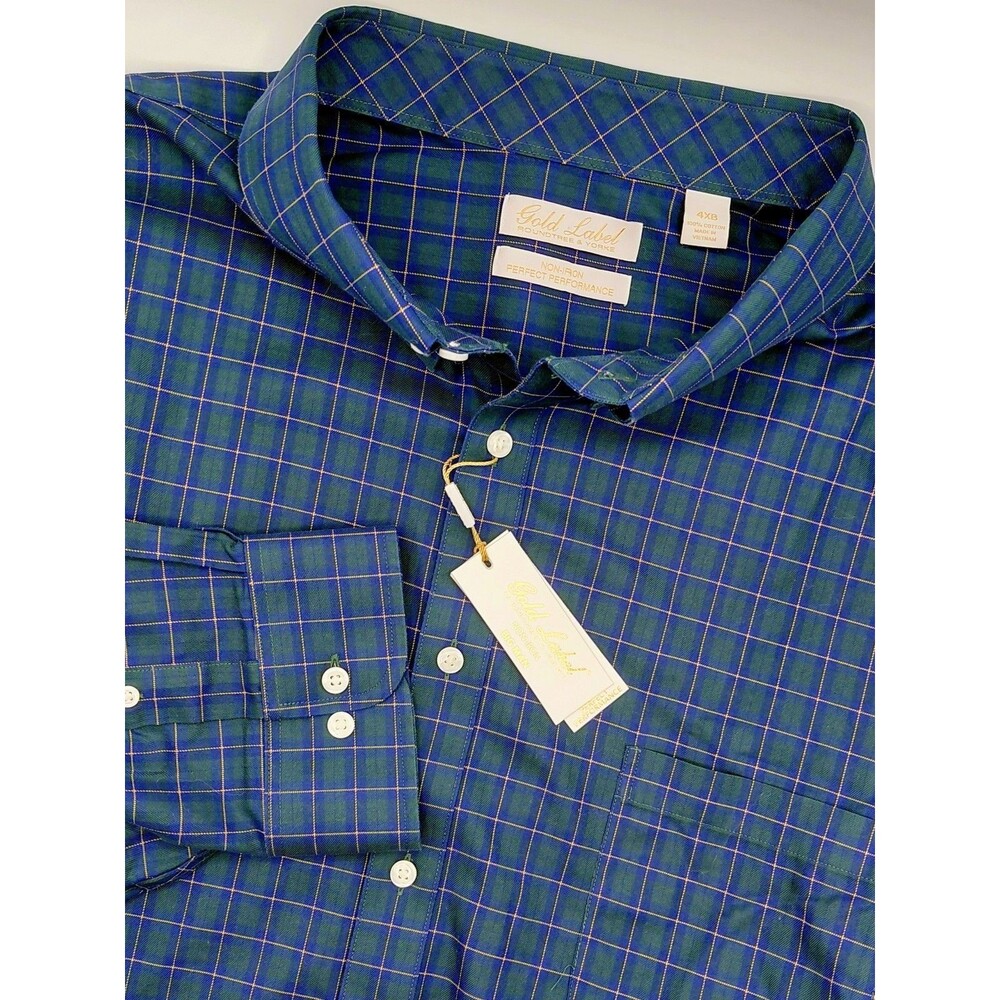 NEW Roundtree & Yorke Gold Label Non-Iron Perfect Performance Shirt Men's 4XB